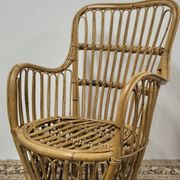 Fauteuil en Rotin Bambou vintage 1950s design -H85cm