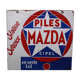 Double-sided enamel plate Piles Mazda Station service