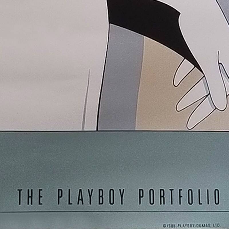 1980s Original Gorgeous Patrick Nagel "The Playboy Portfolio" Poster.