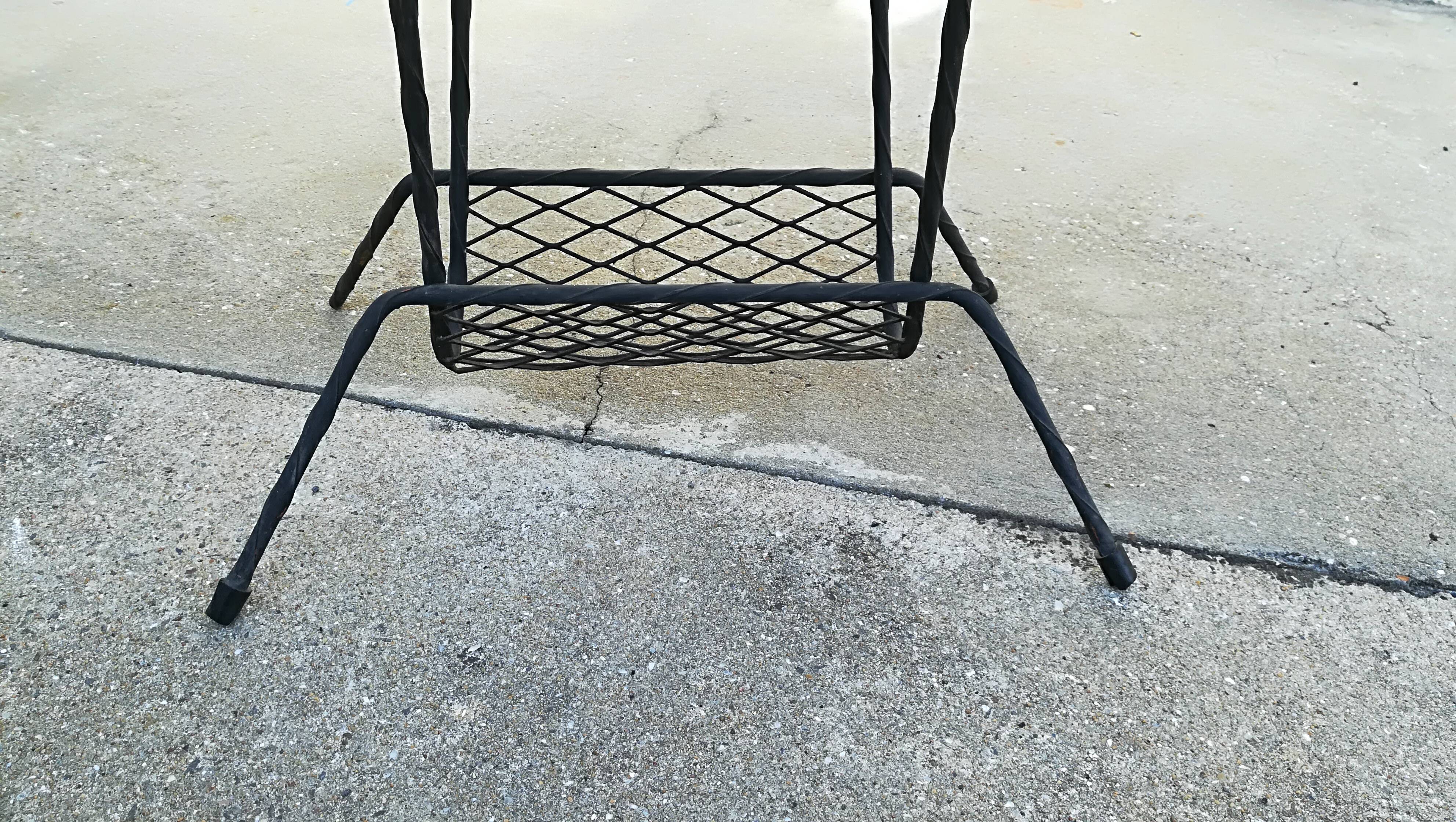 A side table at tiles in iron forge