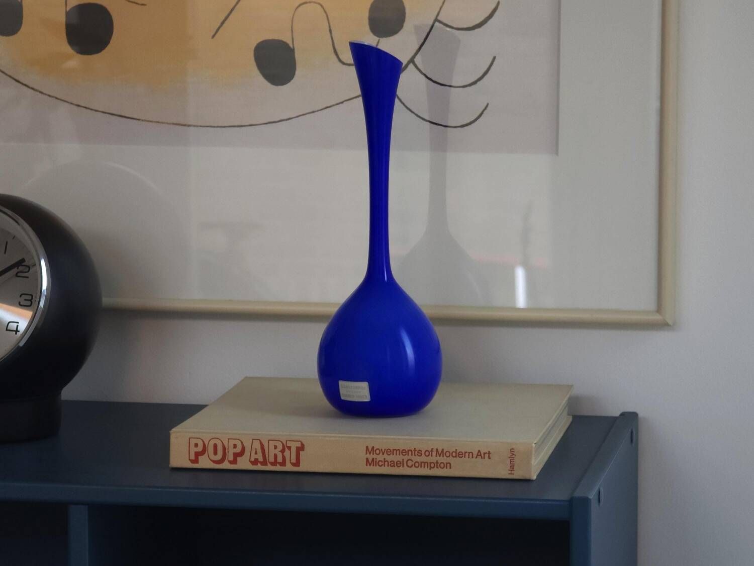 Vintage 1960s Swedish Sommerso Glass Vase By Lindshammar.