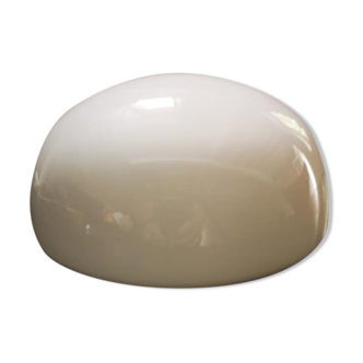 Ceiling lamp old half globe opaline industrial white ø 20 cm TBE