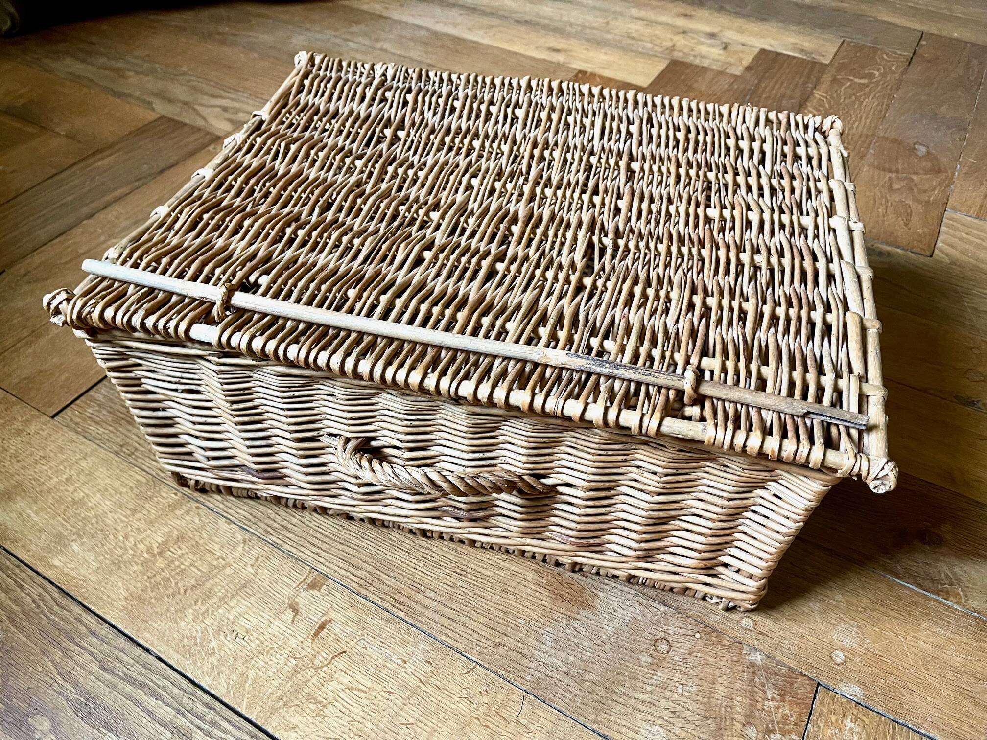 old wicker trunk