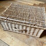 old wicker trunk