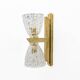 Pair of Art Decò Style Murano Glass and Brass Sconces