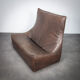 "The Rock" leather 2-seater sofa by Gerard van den Berg for Montis (1970s)