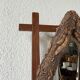 Rustic mirror wood 1900 folk art