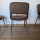 4 fabric and metal chairs