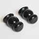 Pair of glass candle holders