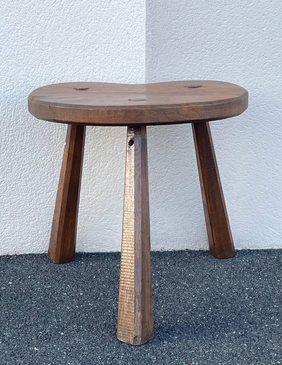 French brutalist tripod stool