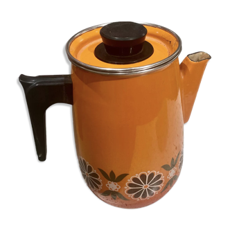 Cafetière vintage 60 en metal