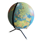 World map lamp, vintage globe.