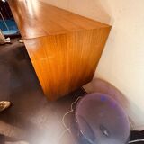 Scandinavian sideboard with 2 doors and 3 drawers in teak.