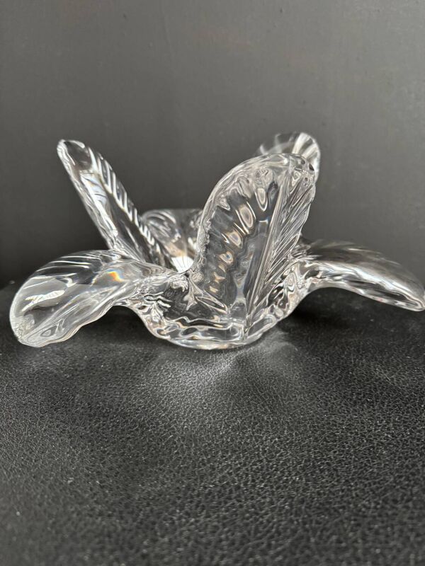 Vide poche en cristal palmier, années 70