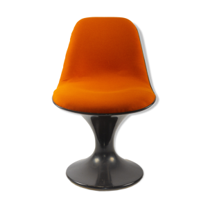 Chaise orbit orange et marron par