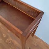 Wood and cane planter