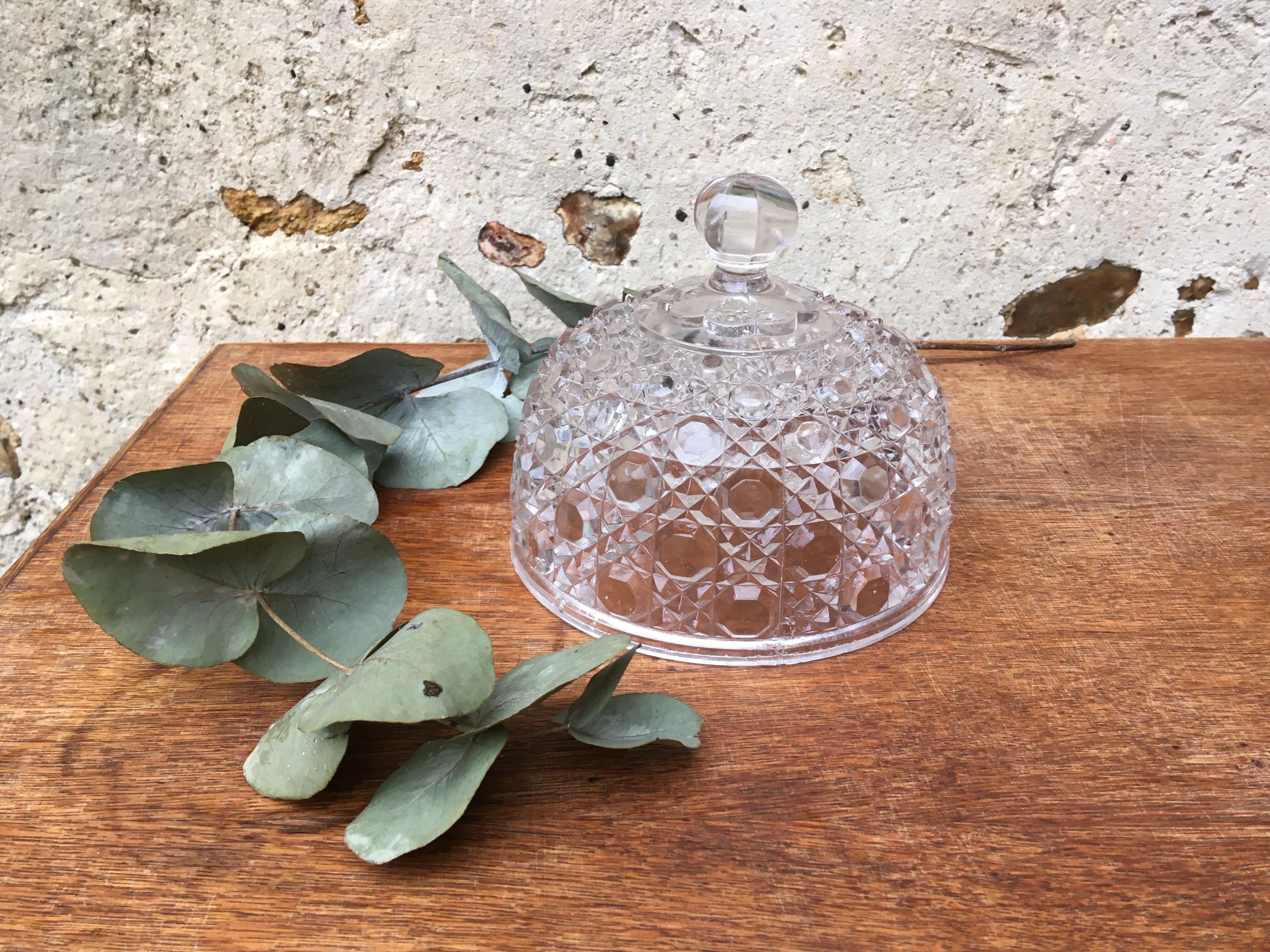 Vintage moulded glass bell