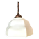 Lampe suspendue en verre blanc Art Déco