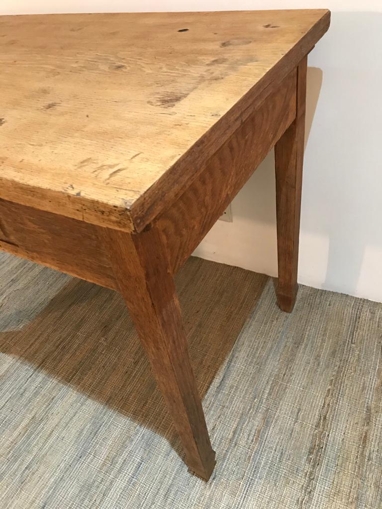 Firm table desk in raw solid oak vintage