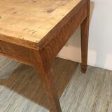 Table de ferme bureau en chêne massif brut ancien vintage