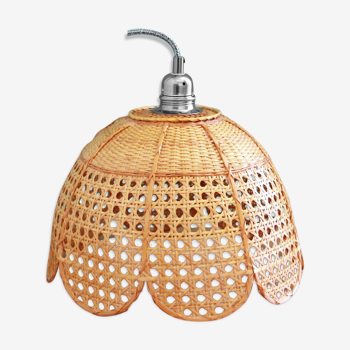 Rattan flower hanging lamp