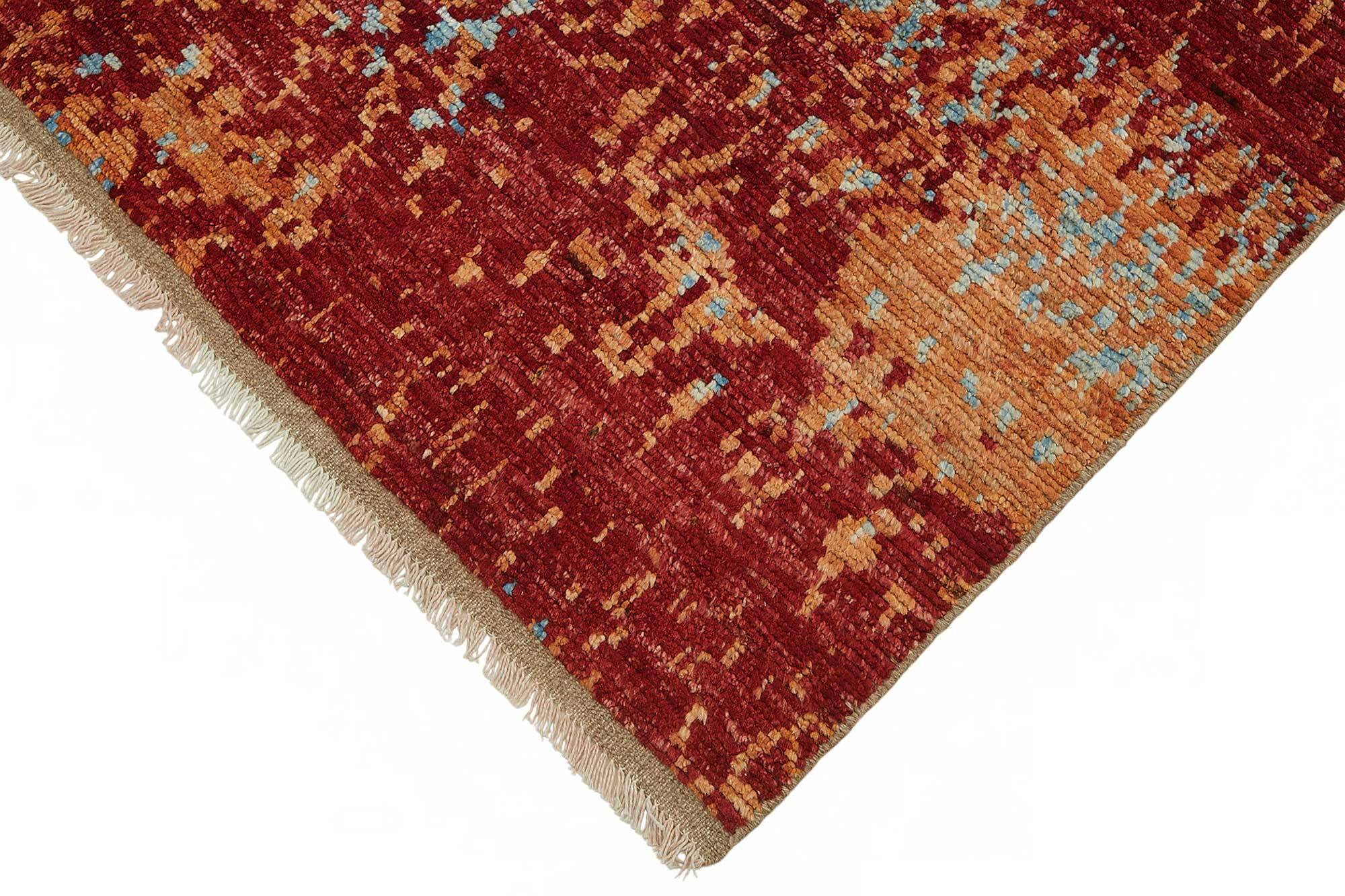 Handmade Tribal Decorative 168 cm x 236 cm Red Wool Carpet