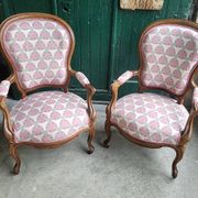 Paire de fauteuils louis philippe en noyer