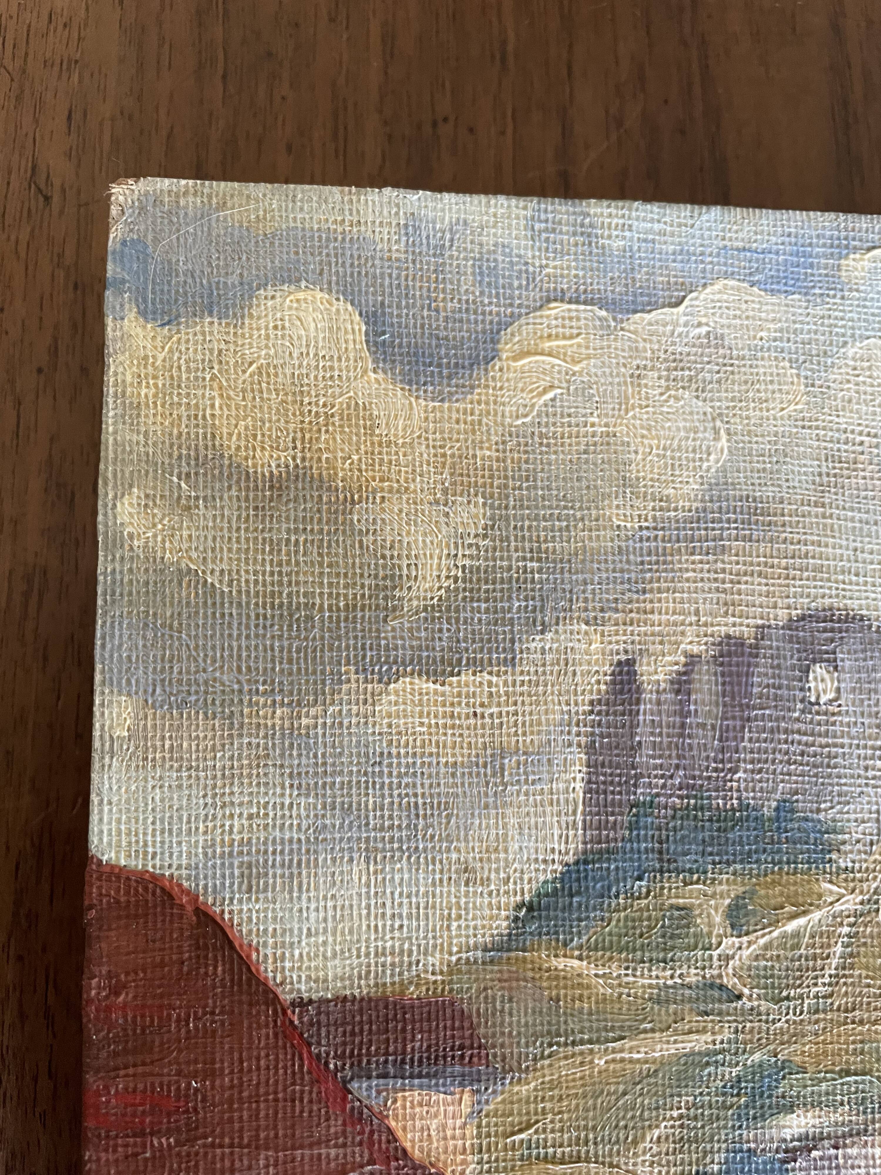 Oil on landscape cardboard 35 X 27