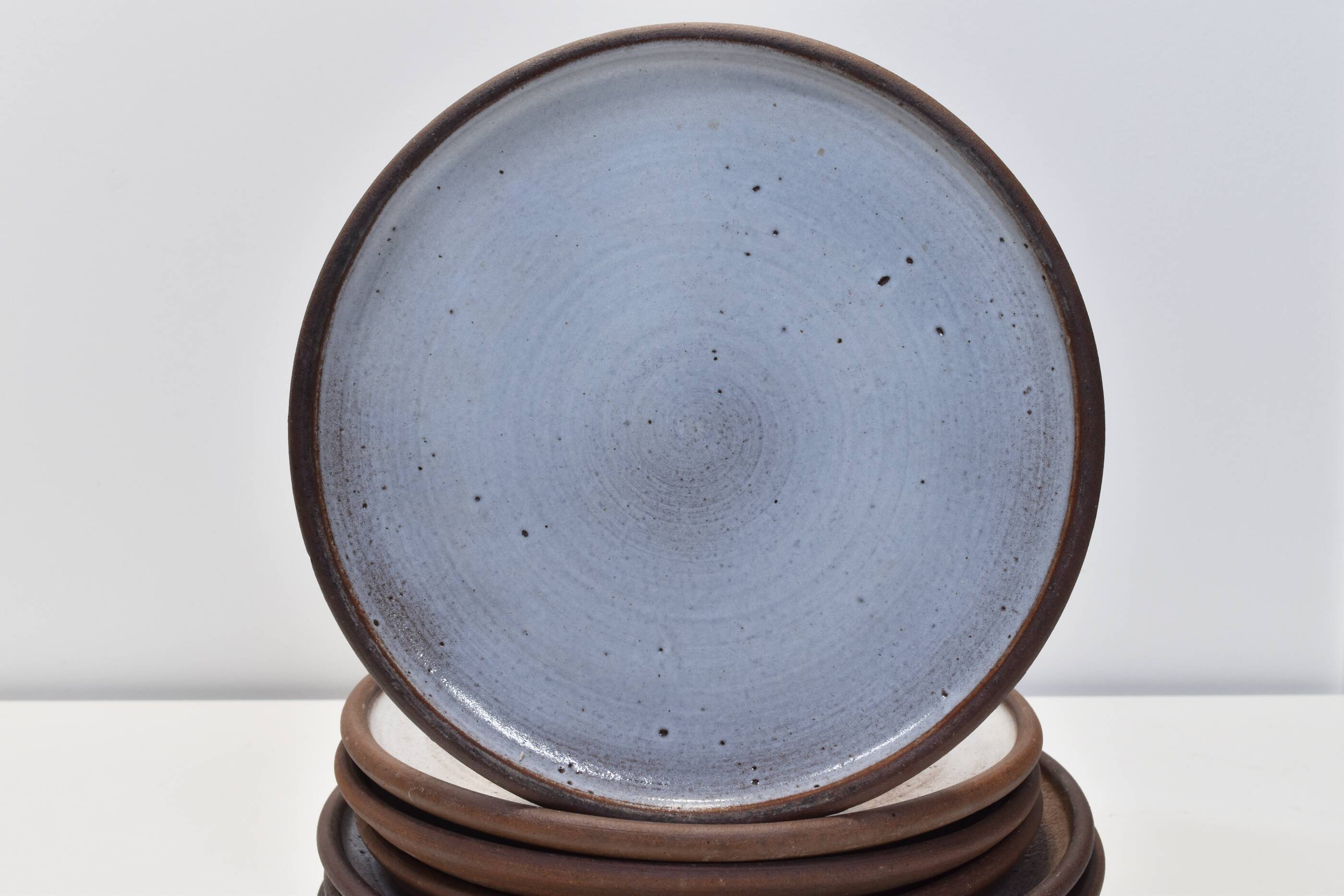 7 Vintage ceramic plates Norbert Pierlot Ratilly La borne