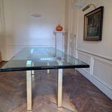 Table à manger en verre 6 à 8 personnes - 1989