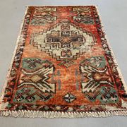 Small Vintage Turkish Rug 82x53 cm, Short Runner, Tribal, Shabby, Mini Carpet