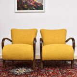Art deco Armchairs in the style of Halabal, 1930s.