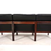 France & Son Set of 3 Modular Leather Armchairs by O. Gjerløv-Knudsen/T. Li