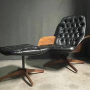 Iconic "Mr. Chair" Armchair & Ottoman – George Mulhauser for Plycra