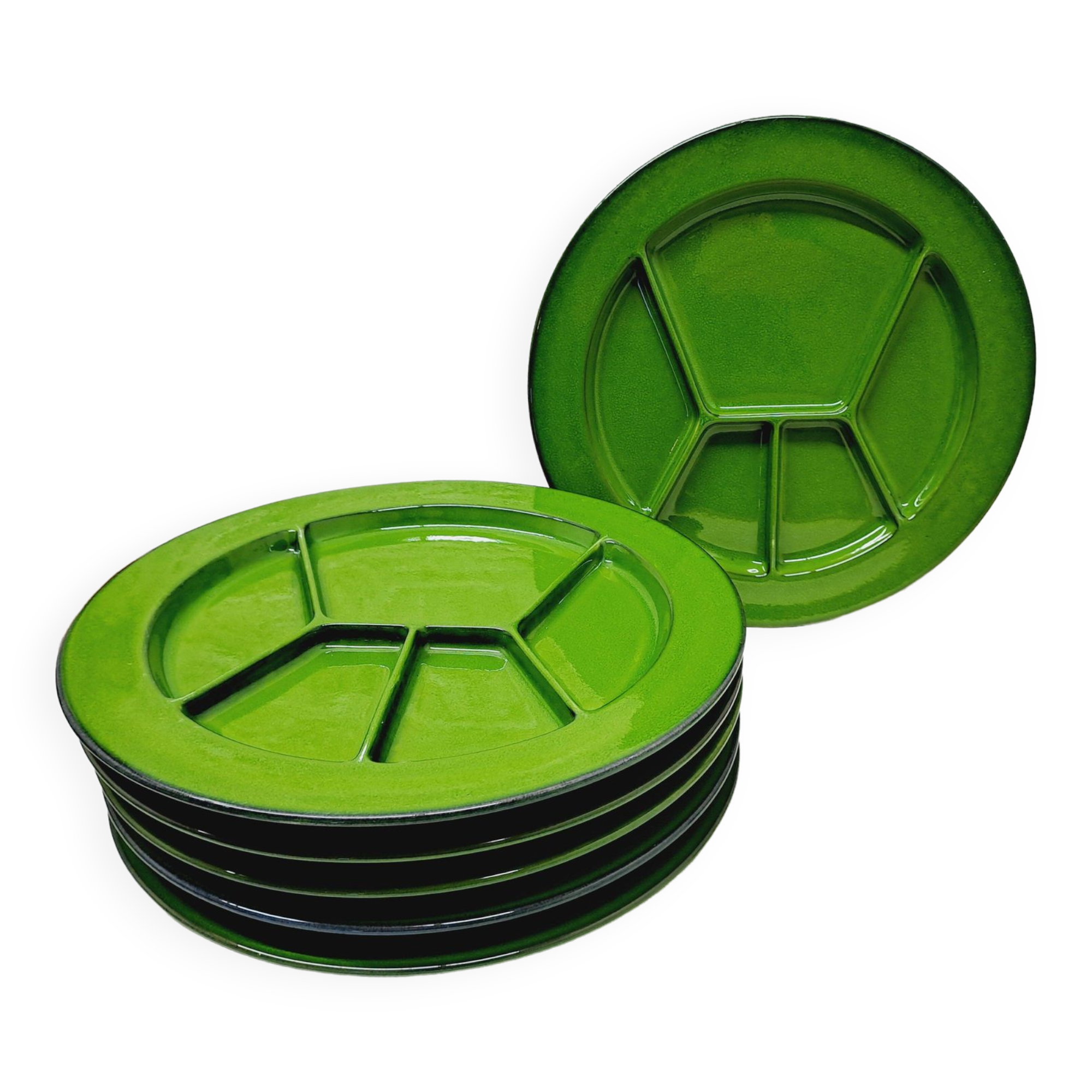 Set of 6 Villeroy and Boch fondue plates