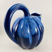 Pichet melon 1,2l grès flammé bleu cobalt alpho 199 - saint-uze vintag