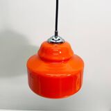 Orange glass pendant lamp Polam-Pila, 1970s.