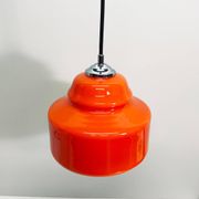 Orange glass pendant lamp Polam-Pila, 1970s.