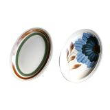 Set of 2 oval serving dishes faience Gien