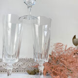 6 Champagne flutes Cristal D'Arques model "VERSAILLES"