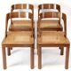 Sabot, Vintage Mid-Century Modern Dining Chairs by RB Rossana, Set of 4, It