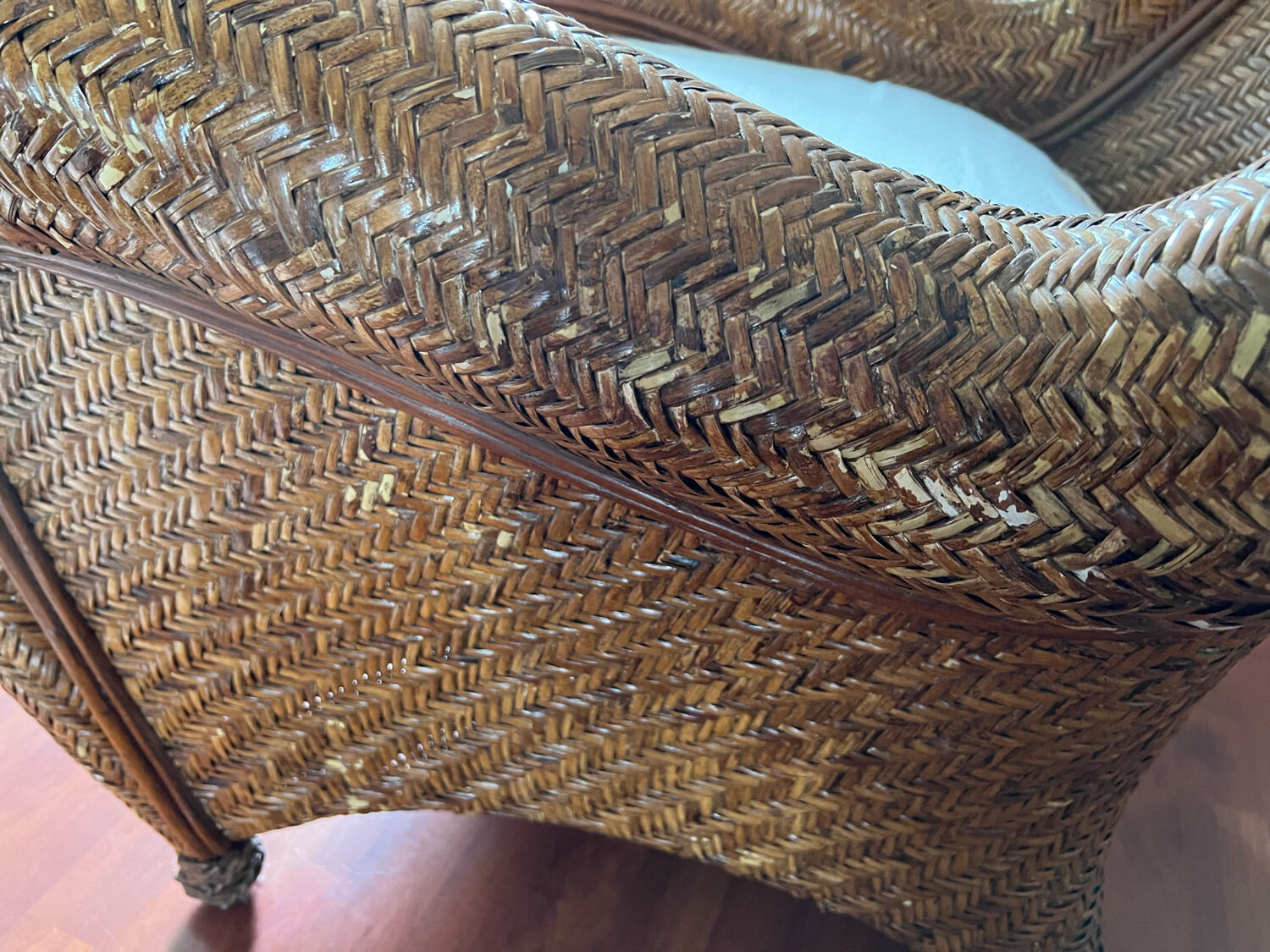 Rattan sofa and armchair