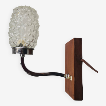 Portuguese wood and glass wall light