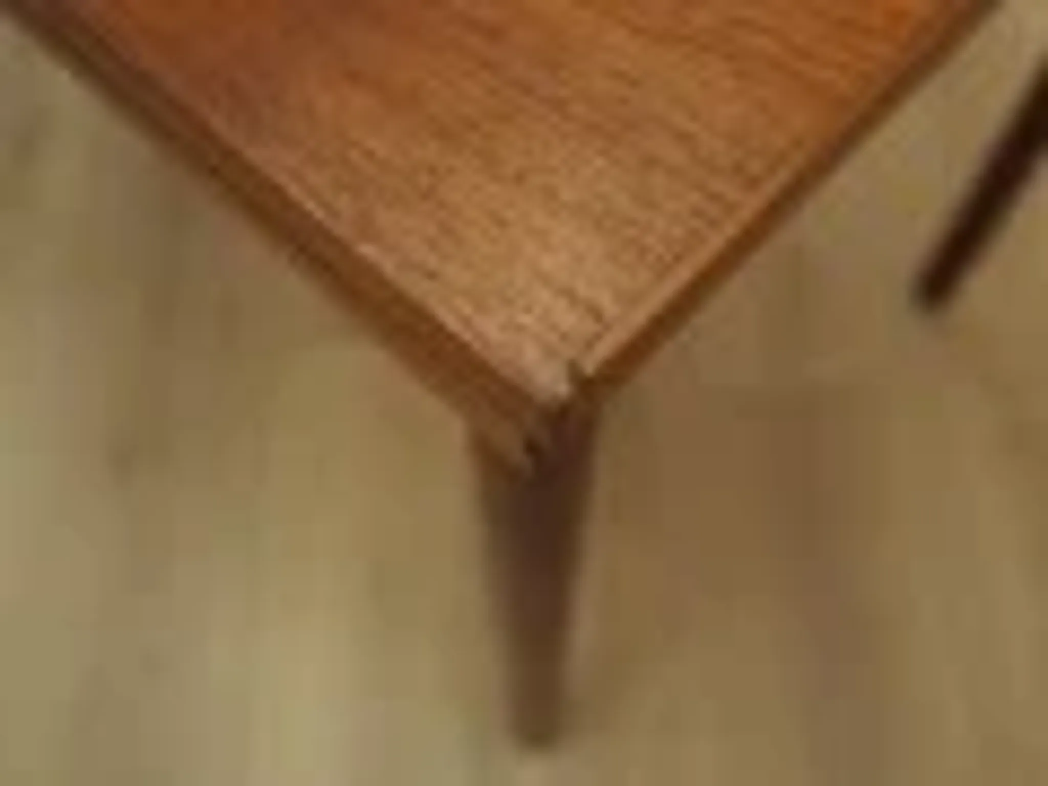 Danish teak extending dining table on solid wood legs, 1970s