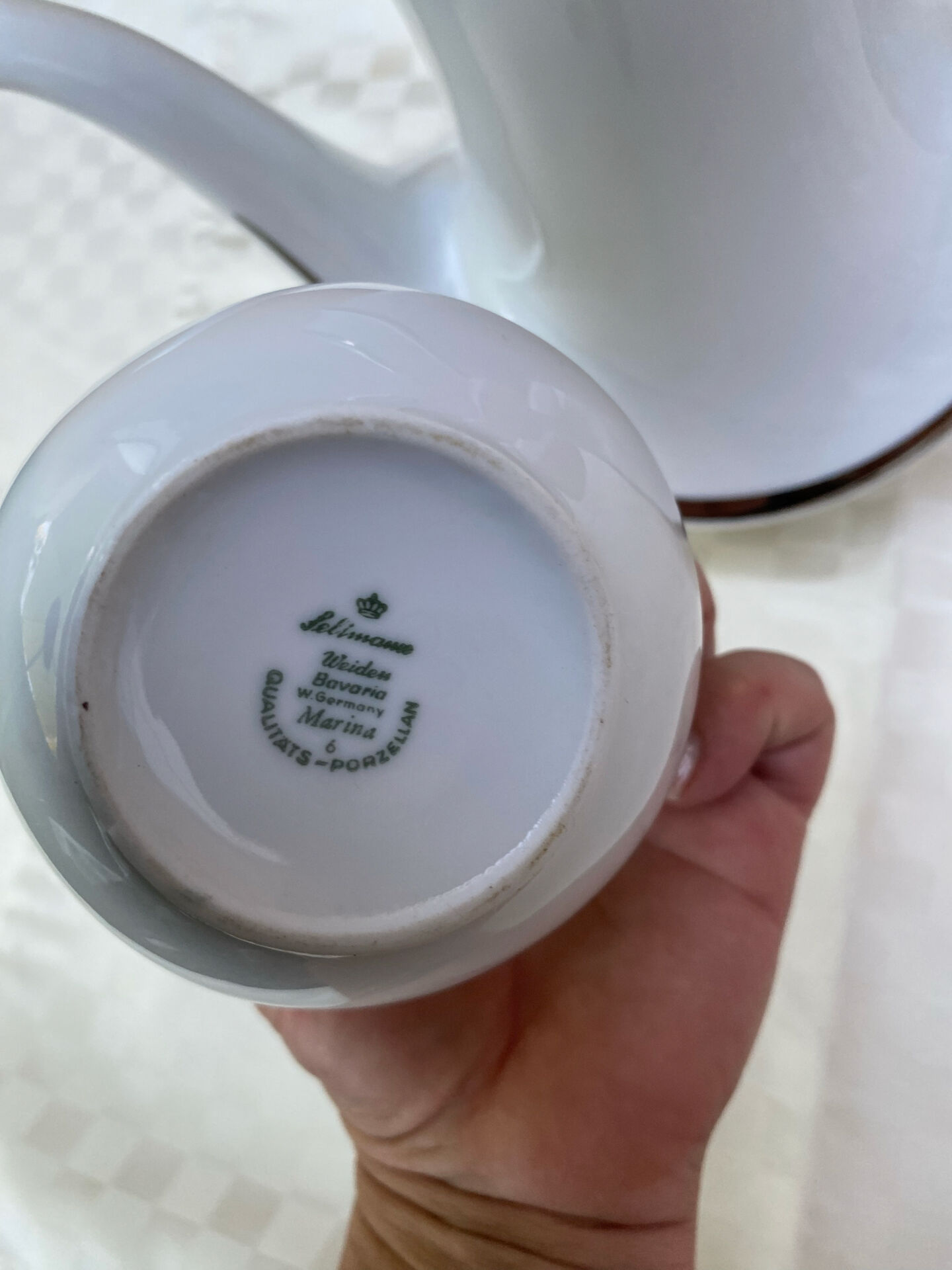Ensemble cafetière & pot à lait Seltmann Weiden Bavaria – Modèle Marin