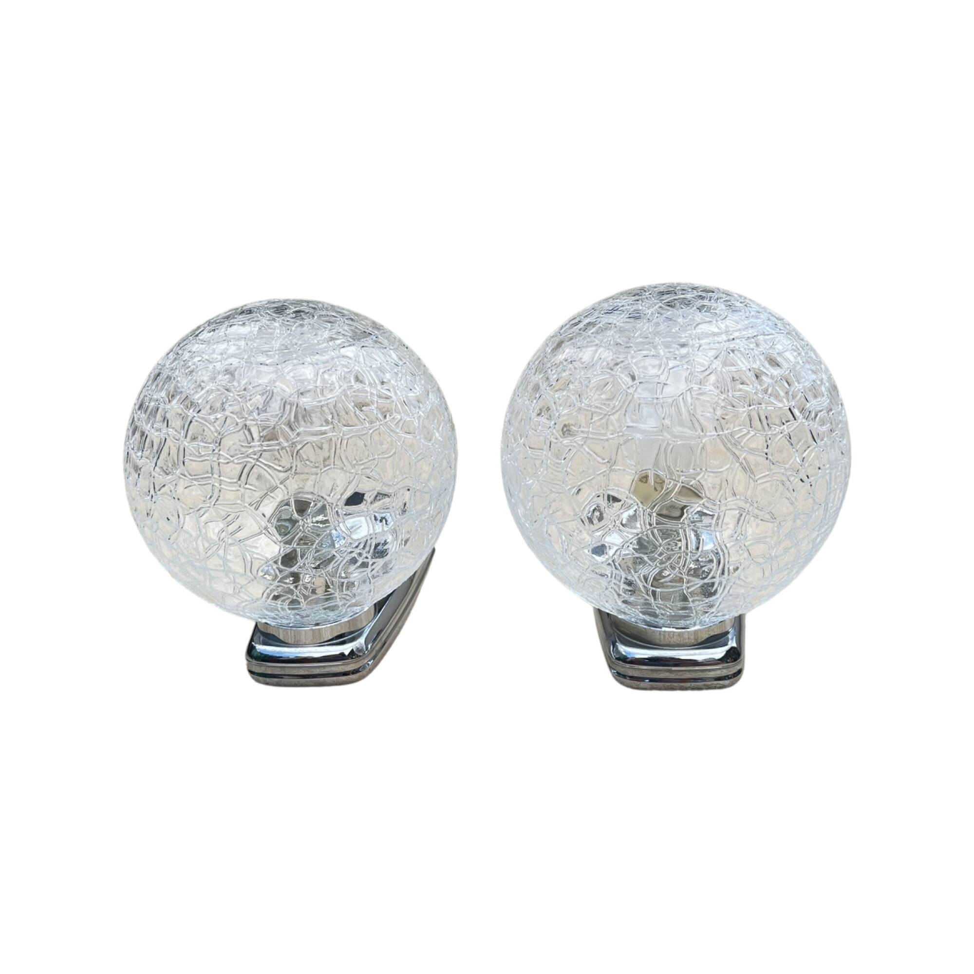 Pair of DusselPlastic wall lamps Germany, 1980s