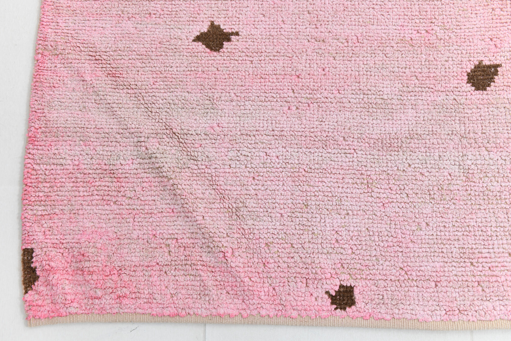 Tapis de chanvre rose poussiéreux 7x10, 212x301cm