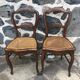Set de 5 chaises bistrot cannées