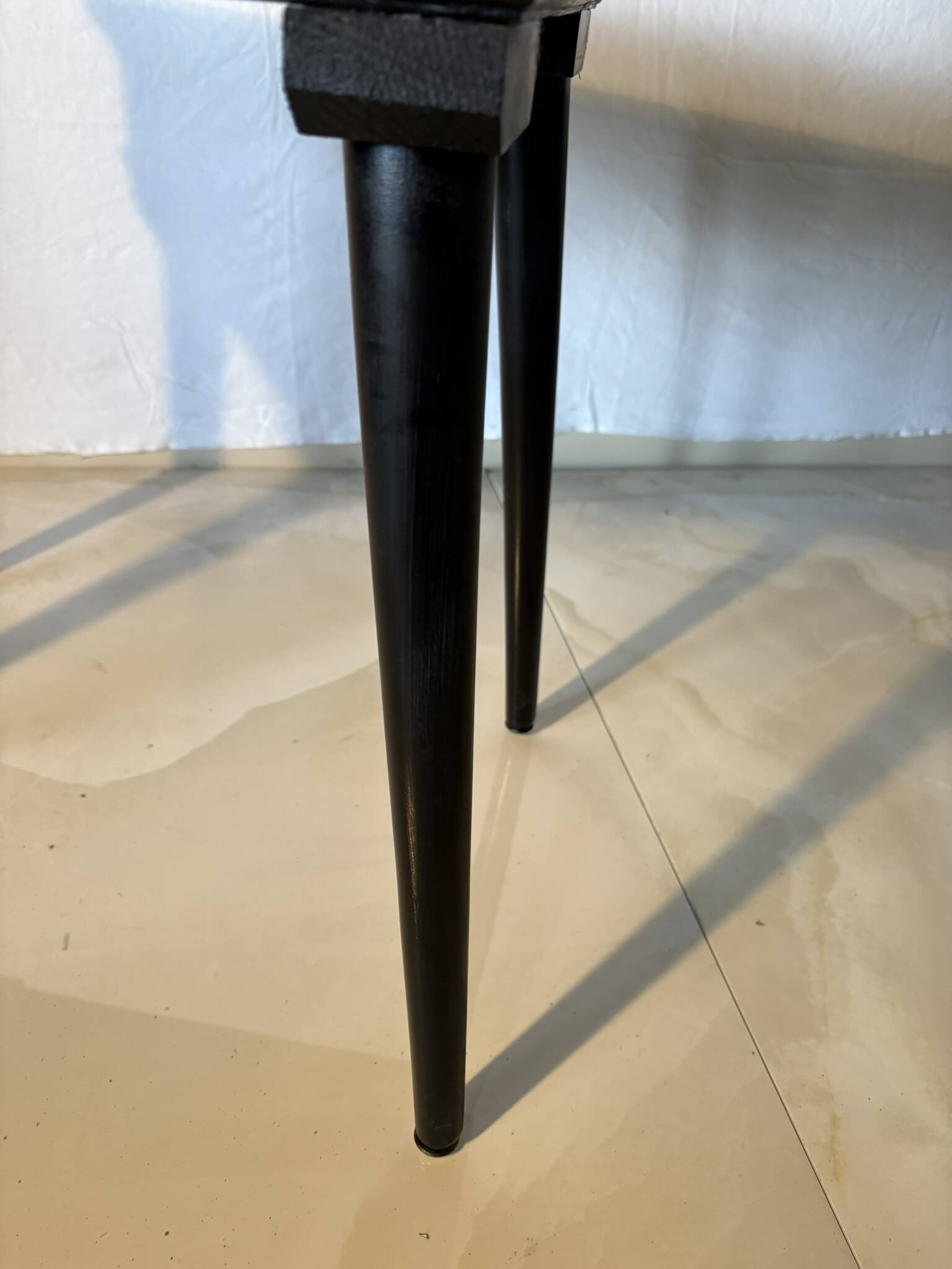 Antique Napoleon III style dressing table – Blackened wood and walnut burl