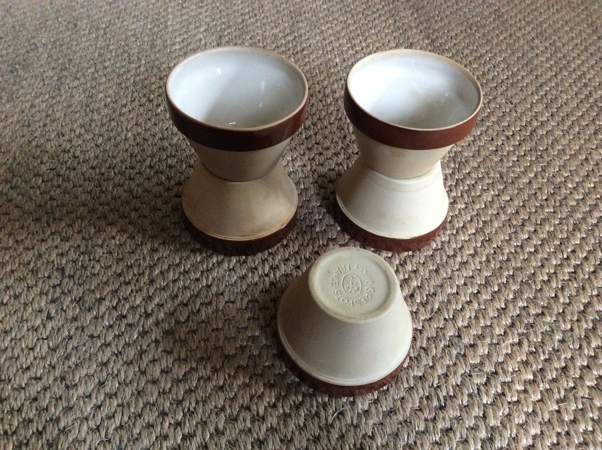 Series of 5 sandstone ramekins